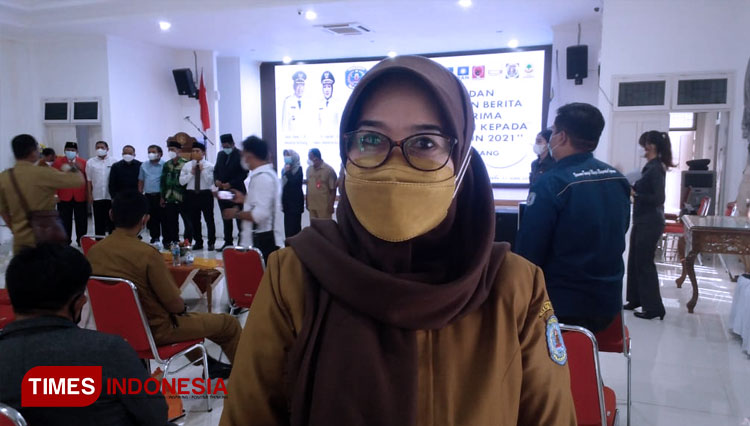 Kepala Bidang (Kabid) Politik Dalam Negeri dan Organisasi Kemasyarakatan (Kesbangpol) Bontang Marwati (FOTO: Kusnadi/TIMES Indonesia)