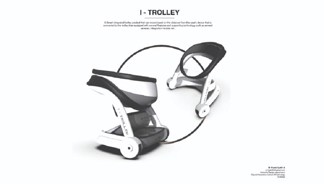 Desain I-Trolley yang terintegrasi Cerdas ciptaan Mahasiswa ITS (Foto: Humas ITS)