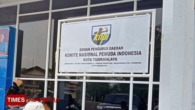 Sekretariat Gedung DPD KNPI Kota Tasikmalaya, Jalan Lingkar Dadaha, Nagarawangi, Cihideung, Kota Tasikmalaya, Kamis (1/7/21) pagi (FOTO: Harniwan Obech/TIMES Indonesia)
