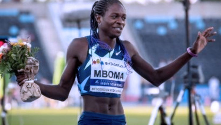 Christine Mboma dari Namibia memecahkan rekor dunia U-20 baru dalam lari 400m putri pada pertemuan atletik Irena Szewinska Memorial di Bydgoszcz, Polandia, 30 Juni 2021.(FOTO: CNN/Shutterstock)