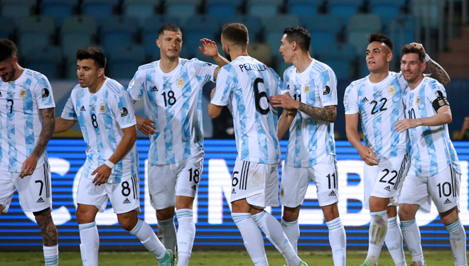 Skuat Argentina saat berhadapan dengan Ekuador (Foto: Copa America)