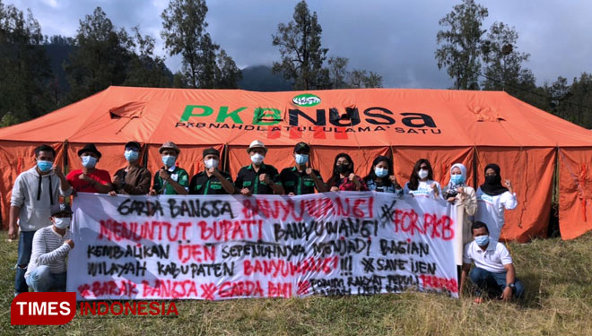 Tenda PKBNusa yang Didirikan masyarakat di Paltuding Ijen Banyuwangi (Foto : Rizki Alfian/TIMES Indonesia)