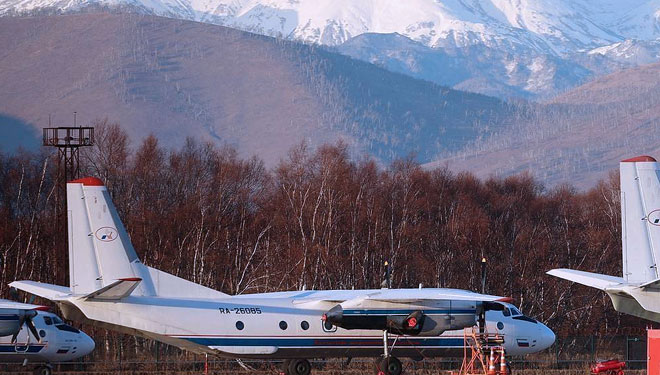 Pesawat Antonov, An-26 seperti ini yang jatuh di semenanjung Kamchatka, Timur Jauh Rusia. (FOTO :TASS)