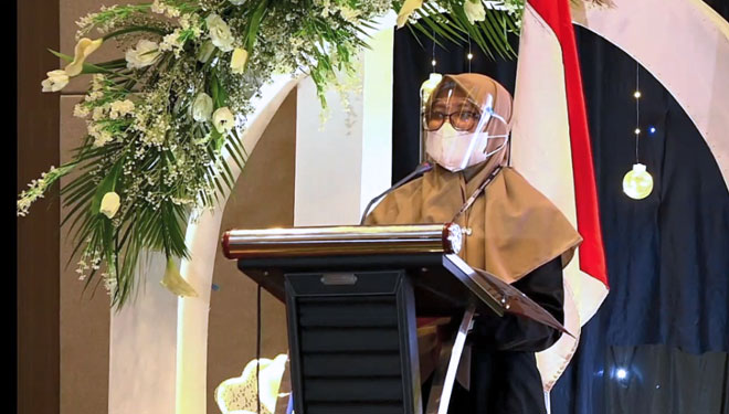 Kepala Sepemdalas Gresik saat sambut dalam milad dan wisuda secara virtual (Foto: tangkapan layar for TIMES Indonesia).