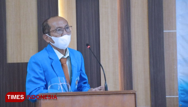 Visi misi dan program kerja disampaikan Calon Rektor Unipma Madiun Dr. Supri Wahyudi Utomo. (FOTO: AJP TIMES Indonesia)