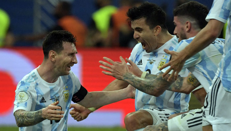 Selebrasi Lionel Messi bersama Argentina (Foto: Copa America 2021)