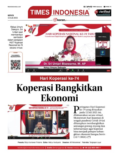 Edisi Senin, 12 Juli 2021: E-Koran, Bacaan Positif Masyarakat 5.0