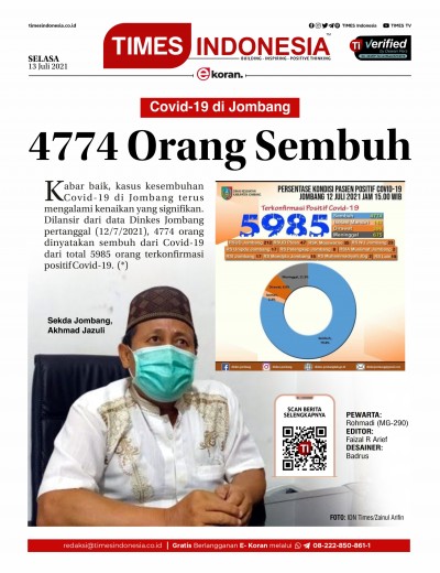 Edisi Selasa, 13 Juli 2021: E-Koran, Bacaan Positif Masyarakat 5.0