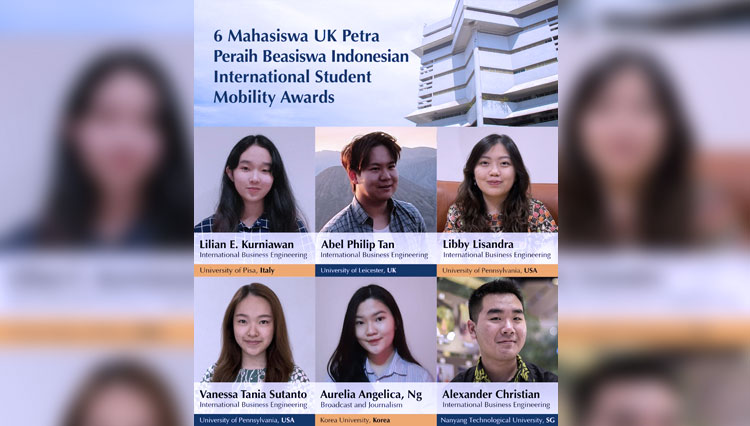 6 mahasiswa hebat penerima beasiswa IISMA 2021 dari UK Petra (Foto: Humas UK Petra)