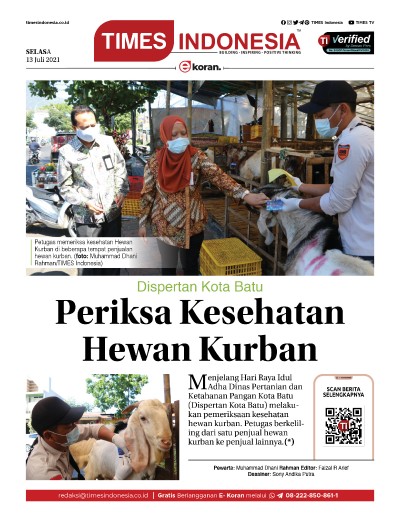 Edisi Selasa, 13 Juli 2021: E-Koran, Bacaan Positif Masyarakat 5.0
