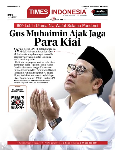 Edisi Rabu, 14 Juli 2021: E-Koran, Bacaan Positif Masyarakat 5.0 