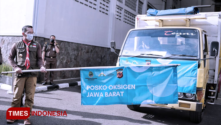 Jabar Terima Bantuan 700 Tabung Oksigen
