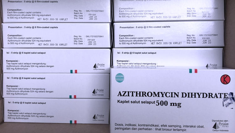 Untuk Terapi Covid-19, PT Pyridam Farma Distribusikan 100.000 Tablet Azithromycin
