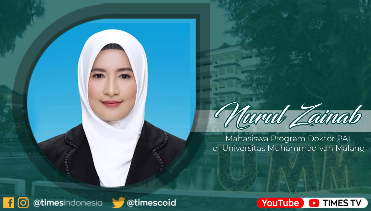 Nurul Zainab, Mahasiswa Progam Studi Doktor Pendidikan Agama Islam Universitas Muhammadiyah Malang.