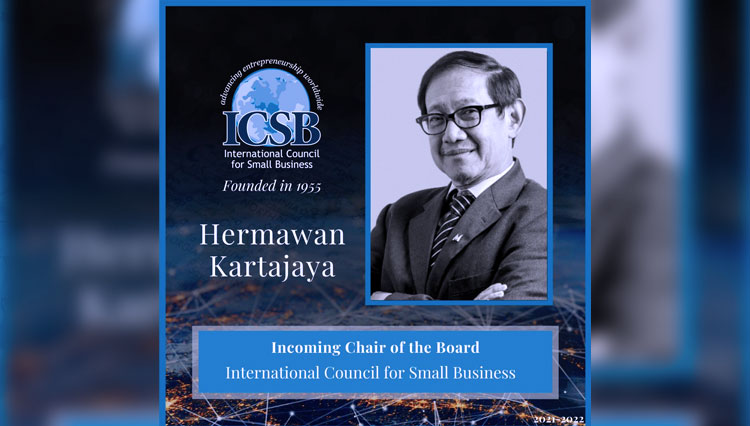 Hermawan Kartajaya berhasil menjadi pemimpin ICSB periode 2021- 2022 (Sumber: PR Markplus.inc)