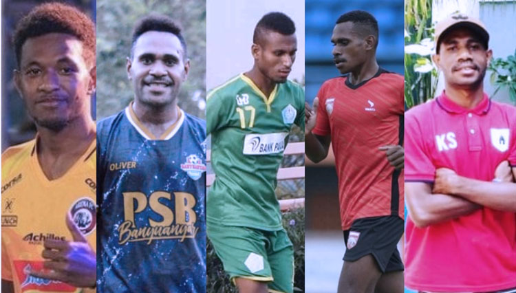 Lima pemain Papua yang memperkuat Persewangi Banyuwangi (Foto: Persewangi for TIMES Indonesia)