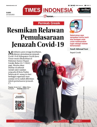 Edisi Rabu, 21 Juli 2021: E-Koran, Bacaan Positif Masyarakat 5.0