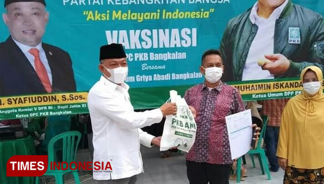 Bantu Pemerintah Akhiri Pandemi, PKB Bangkalan Gencarkan Vaksinasi Covid-19