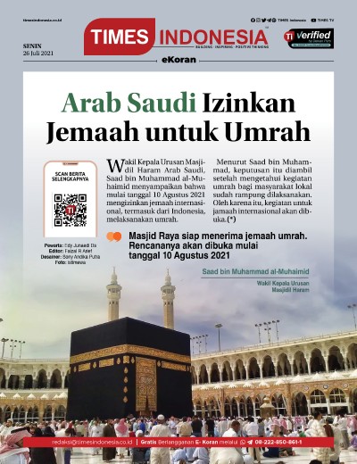 Edisi Senin, 26 Juli 2021: E-Koran, Bacaan Positif Masyarakat 5.0