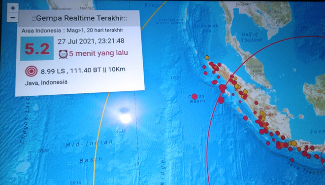 Gempa Pacitan Tak Berpotensi Tsunami Getaran Terasa Hingga Wilayah