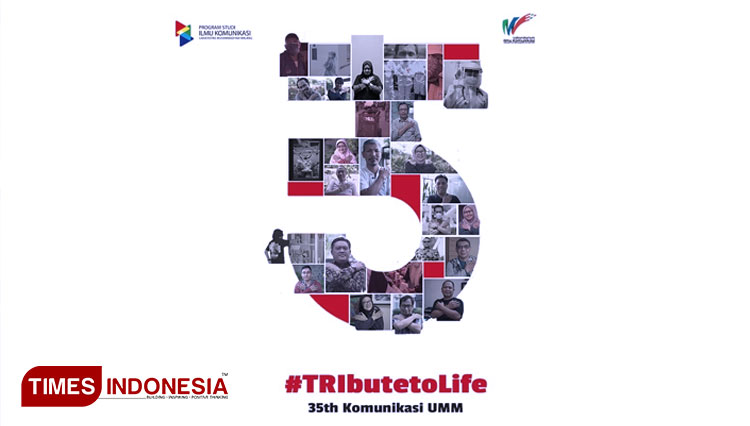 Simbol TRIbute to life 35 tahun Komunikasi UMM. (FOTO: Dokumen Universitas Muhammadiyah Malang for TIMES Indonesia)