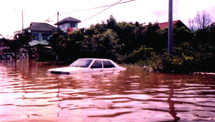 banjir besar merendam Kota Samarinda