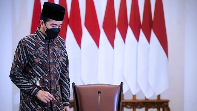 Presiden Jokowi saat konferensi pers di Istana negara. (FOTO: Setkab RI)