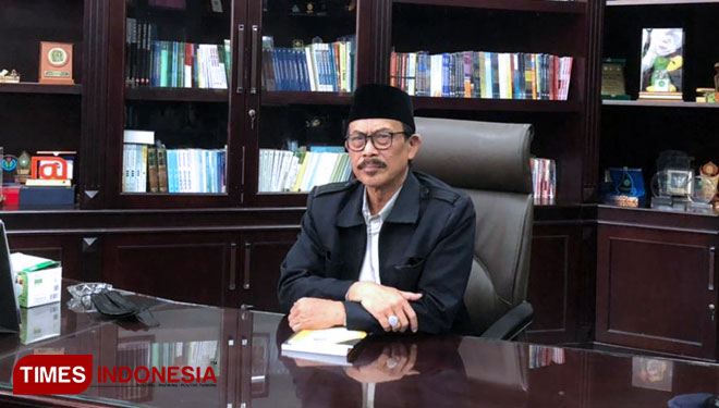 Prof. Dr. H.M. Zainuddin, MA., Rektor UIN Maliki Malang periode 2021 hingga 2025. (Foto: Nadira Rahmasari/TIMES Indonesia)