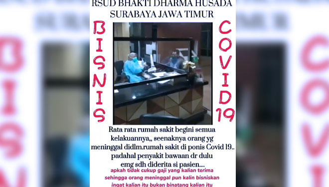 Sejumlah orang protes ke Nakes RS BDH Surabaya. (Foto: tangkap layar)