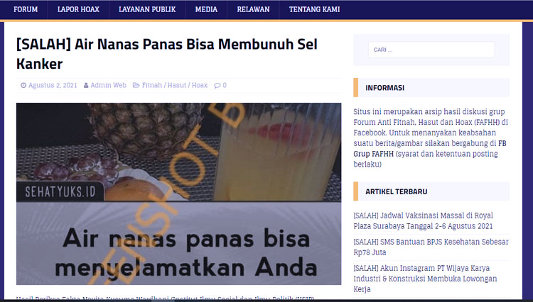cek fakta air nanas 8