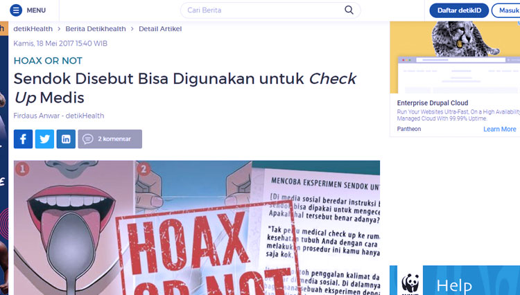 cek fakta Cek Kesehatan sendok 5