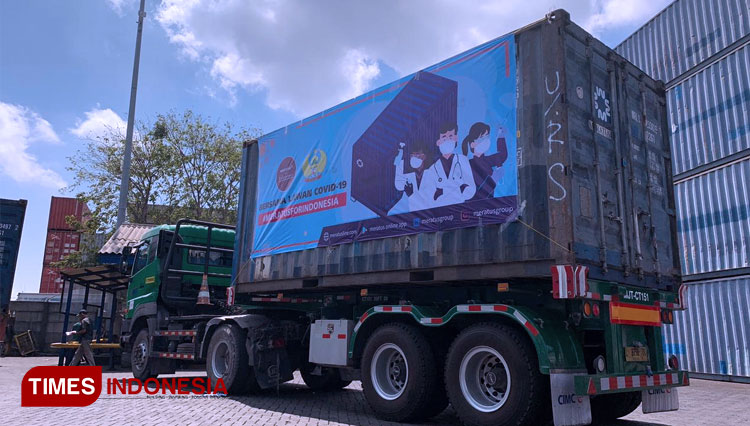 Meratus Line Kirimkan Kontainer Lab Drive Thru ke RS Bhirawa Bakti Untuk Maksimalkan Penanganan Covid-19