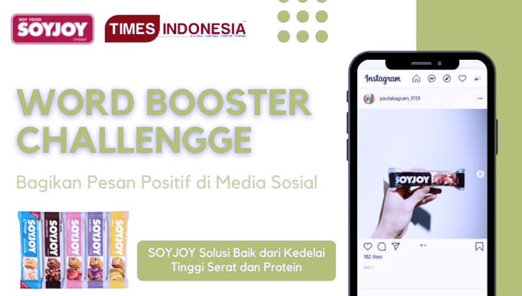 SOYJOY dan Times Indonesia mengadakan “Words Booster Challenge”. (Desain: Imadudin Muhammad/TIMES Indonesia)