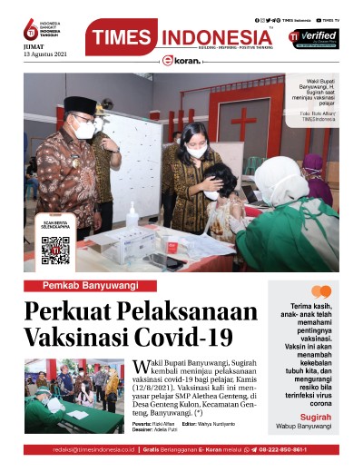 Edisi Jumat, 13 Agustus 2021: E-Koran, Bacaan Positif Masyarakat 5.0