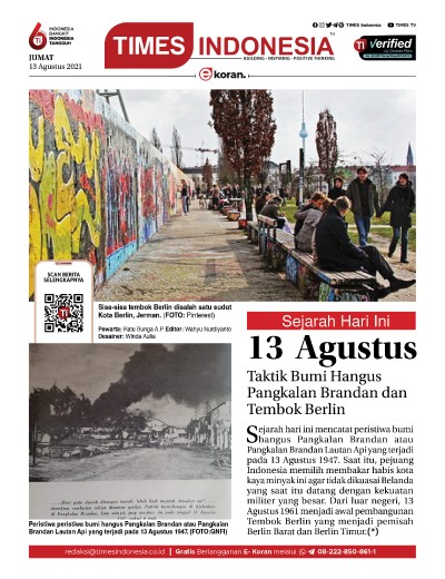 Edisi Jumat, 13 Agustus 2021: E-Koran, Bacaan Positif Masyarakat 5.0