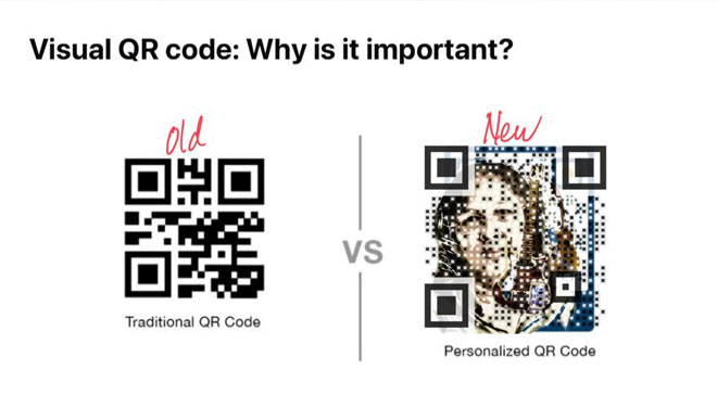 Perbandingan QR Code model lama (old) dengan karya Mr D bernama QR Art yang lebih artistik. (Foto: Dok. Mr D for TIMES Indonesia)