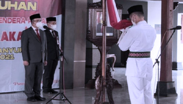 8 Paskibra Banyumas Dikukuhkan, Bupati: Nasionalisme Harus Dijaga