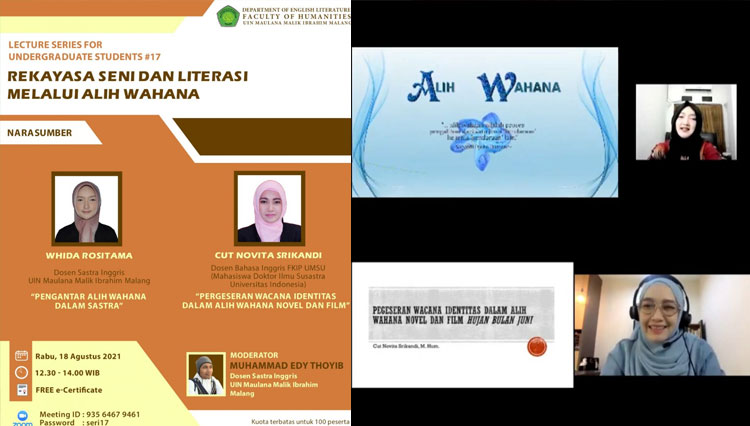 Pamflet Lecture Series, Screenshoot pemateri 1 dan pemateri 2.