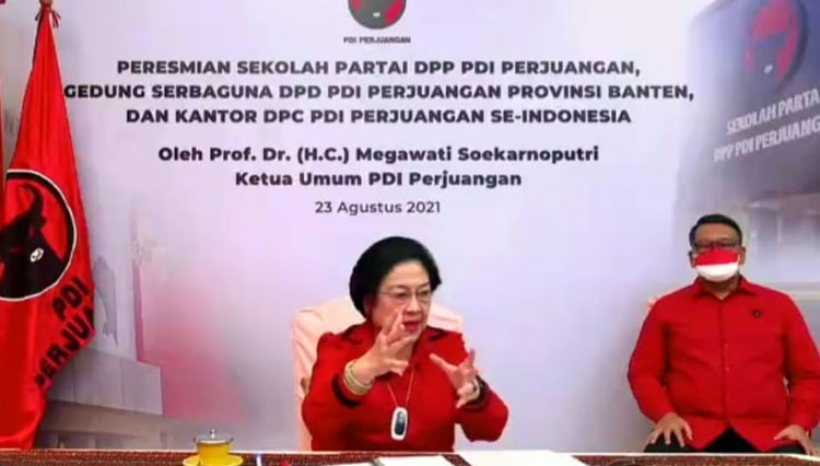 Ketua Umum PDI Perjuangan Megawati Soekarnoputri saat peresmian kantor partai gelombang ke-4. (FOTO: PDI Perjuangan).