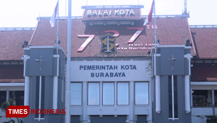 Fasad bangunan Balai Kota Surabaya. (FOTO: Dok. TIMES Indonesia)
