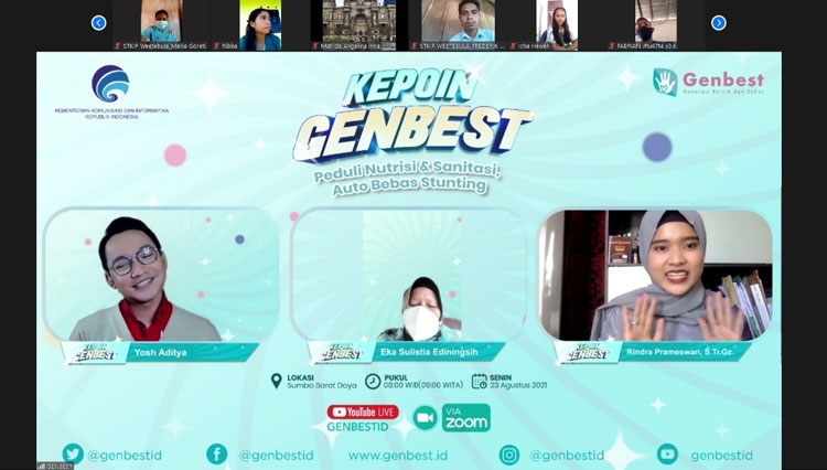 Forum Kepoin GenBest Kabupaten Sumba Barat Daya yang dibuat Kemkominfo secara daring. (foto: screen shoot)