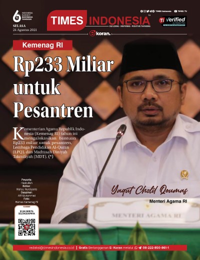 Edisi Selasa, 24 Agustus 2021: E-Koran, Bacaan Positif Masyarakat 5.0