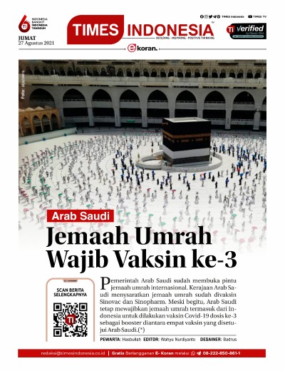 Edisi Jumat, 27 Agustus 2021: E-Koran, Bacaan Positif Masyarakat 5.0