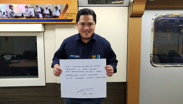 Menteri BUMN Erick Tohir b