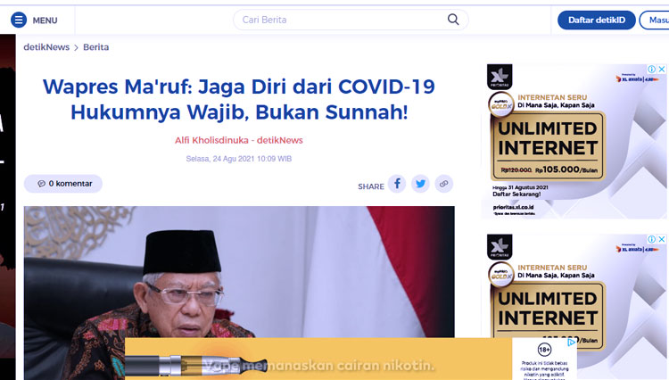 cek fakta wapres vaksin wajib 2