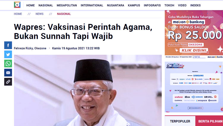 cek fakta wapres vaksin wajib 3