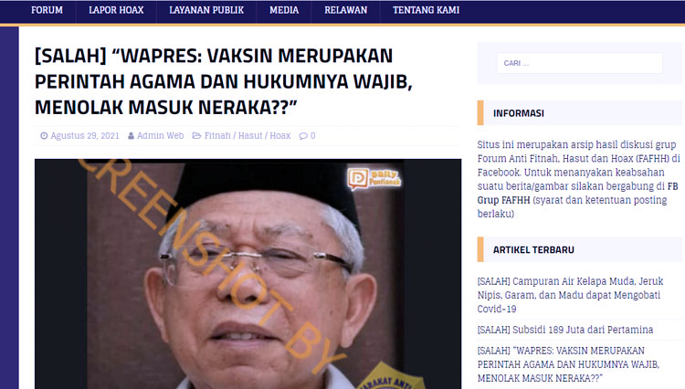 cek fakta wapres vaksin wajib 5