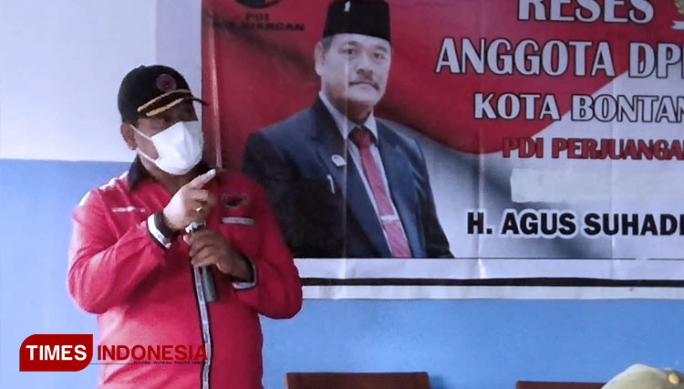 Anggota DPRD Bontang, Agus Suhadi menggelar Reses disalah satu restoran di Kota Bontang diwilayah Bontang Baru (FOTO: Kusnadi/TIMES Indonesia)