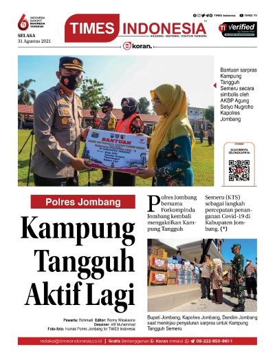 Edisi Selasa, 31 Agustus 2021: E-Koran, Bacaan Positif Masyarakat 5.0