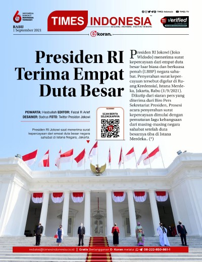 Edisi Rabu, 1 September 2021: E-Koran, Bacaan Positif Masyarakat 5.0